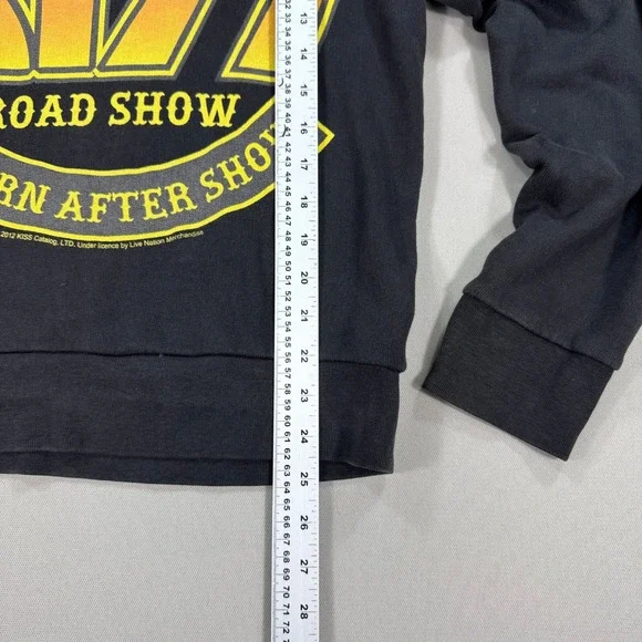 KISS Road Show 2012 Graphic Sweatshirt‎ Women's Size 10 Black Gold Writing H&M - Picture 4 of 6